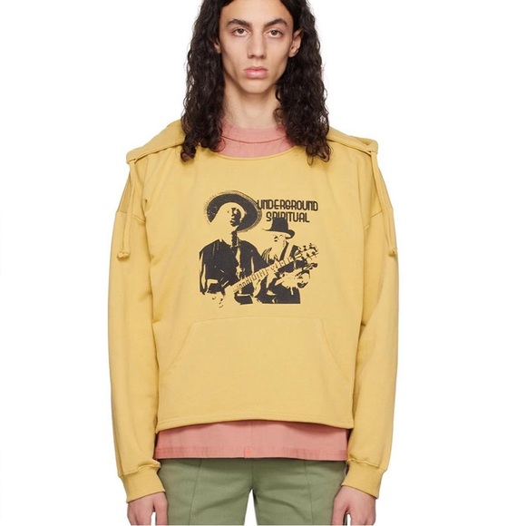 Head of State “Underground Spiritual” Sweatshirt Yellow XS NWT - Picture 2 of 4